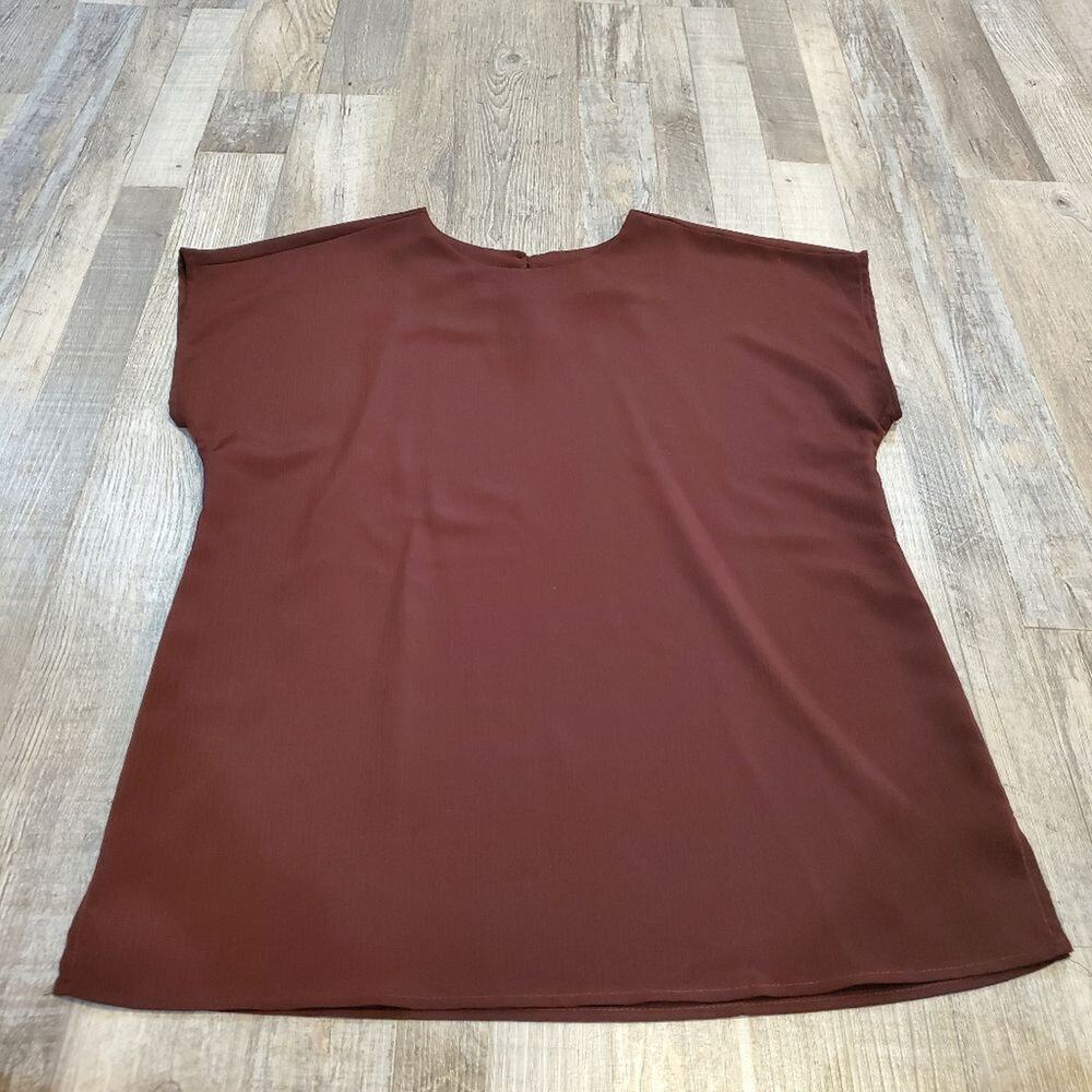 Maggie sweet small womens deep maroon blouse